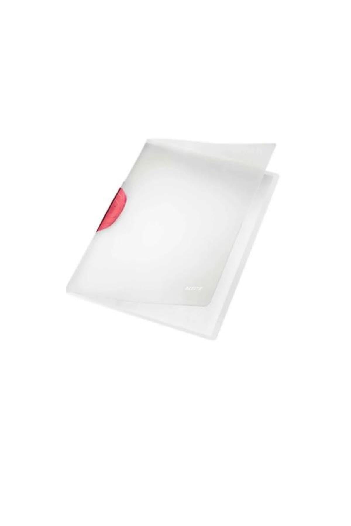 Leitz A4 ColorClip File, Pack of 6, 30 Sheet Capacity, Flexible Plastic, Red, Magic Range, 41740025