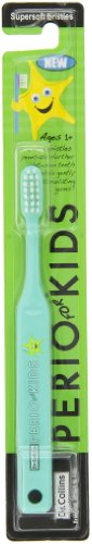Dr. Collins Perio Toothbrush for Kids, Green (Pack of 6)