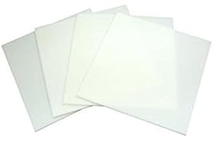IDICHROIC 6 inch White Fusible Glass Squares 4 Pack - 96 COE
