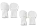 Crummy Bunny White Baby Mittens - Oversized, fits 6 to 12 Months, No Scratch Mittens, Set of 2