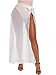 BINLIANG Women Sexy Sheer Beach Skirt Bikini Swimsuit Bottoms Cover up Sarong Wrap (one-Size, White Maxi Skirt)