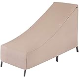 Modern Leisure 2934 Chalet Patio Chaise Lounge, Outdoor Cover (65 L x 28 D x 29 H inches), Khaki/Fossil Water-Resistant