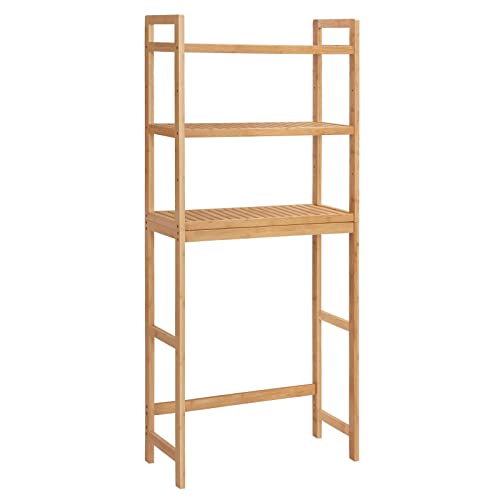 SONGMICS Over The Toilet Storage, 3Tier Bamboo Over Toilet Bathroom
