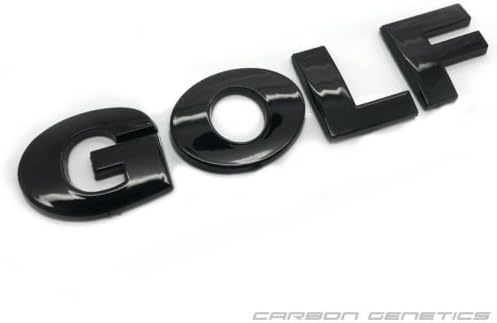 Carbon Genetics Gloss Black VW GOLF Rear Boot Tailgate Sticker Badge Emblem MK4 MK5 MK6 MK7