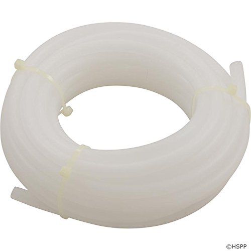 Tubing, Discharge, Blue-White, 3/8"od, 25ft, Clear Polyethylene