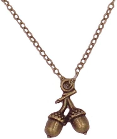 Eco Spirit Jewelry “Eco Friendly” Bronze-Tone Dainty Acorns Pendant Necklace 18”