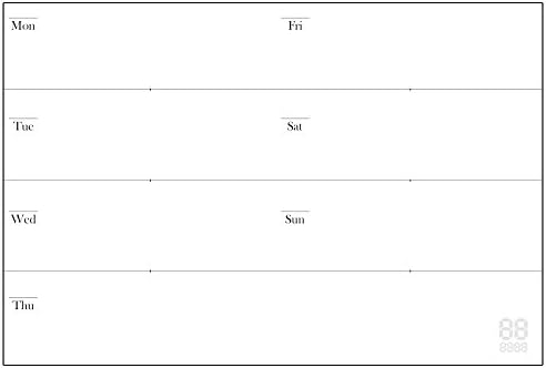 RTFL Traveler's Notebook Refill Inserts - Weekly - Set of 2