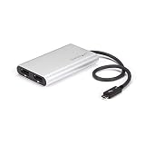 StarTech.com Thunderbolt 3 to Dual DisplayPort Adapter - 4k 60Hz, 5k 60Hz - Certified TB3 to DP Monitor Adapter - Mac and Windows Compatible (TB32DP2T)