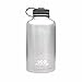 64 oz Stainless Steel Insulated Water Bottle and Beer Growler by Highland Peak - Wide Mouth Canteen - Hot and Cold - BPA Free Metal Thermos Flask