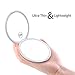Gospire Compact Cosmetic Mirror for Women, 4 Inch Ultra-Thin Pocket Purse Small Handbag Round Foldable Makeup Mirror for Travel, 1X/10X Double Sided Magnifying Handheld Portable Mirror (White)