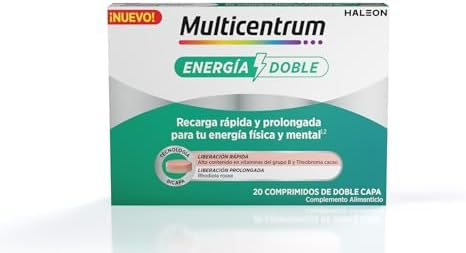Energía Doble, Complemento Alimenticio, 20 Comprimidos
