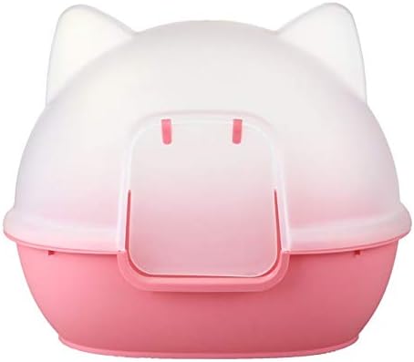 Mumuwu かわいい猫トイレプラスチックボックスを閉じたピンクのトレーニングショートヘア猫のトイレシャベルカイシャ デ ガトーアレイアペットアクセサリー Color ピンク Size フリー Pasadenahc Com