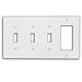 Leviton P326-W 4-Gang 3-Toggle 1-Decora/GFCI Device Combination Wallplate, White primary