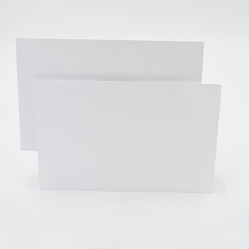 Home Advantage - (50 Pack) Blank Plain White 4x6 Index Cards, Postcards