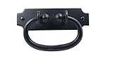 Renovator's Supply Black Drawer Pull Hepplewhite Wrought Iron Rustproof Finish 5.25 In W
