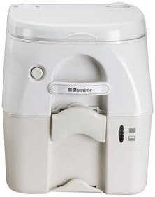 Dometic 975 Portable Toilet 5.0 Gal Tan W/ Brackets