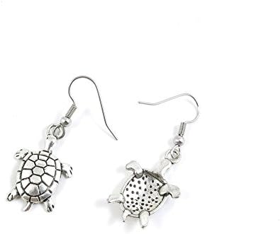 1 Pairs Jewelry Making Antique Silver Tone Earring Supplies Hooks Findings Charms F8PR3 Turtle Tortoise