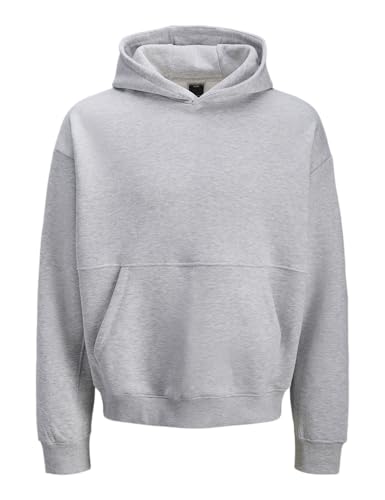Sweat Hood Jcophase-Felpa con Cappuccio, Melange Bianco, L Uomo