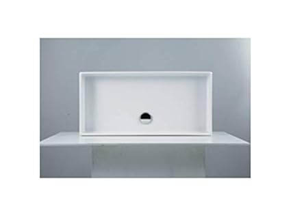 Keramik - Waschbecken/Aufsatzwaschtisch 80 x 39 cm weiß ohne Hahnloch, mit BEST CLEAN Beschichtung