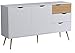 Tvilum Diana Sideboard with 2 Doors and 3 Drawers, White/Oak Structure