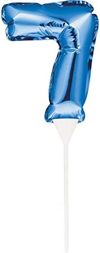 Blue Number 0 Inflatable Cake Topper - Metallic Balloon For Birthday & Celebration Decor