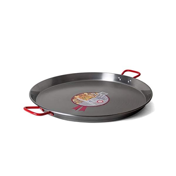 Garcima 22Inch Carbon Steel Paella Pan, 55cm Moroccan & Uzbek Food
