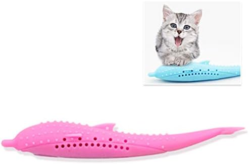 Gutyan Pet Catfish Shape Toothbrush Toy With Catnip Pet Soft Silicone Stick Teeth Cleaning Toy