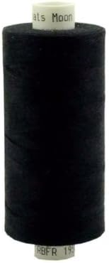 Coats Moon Polyester Sewing Thread Machine and Overlock 1000 Reel Cotton (Black)