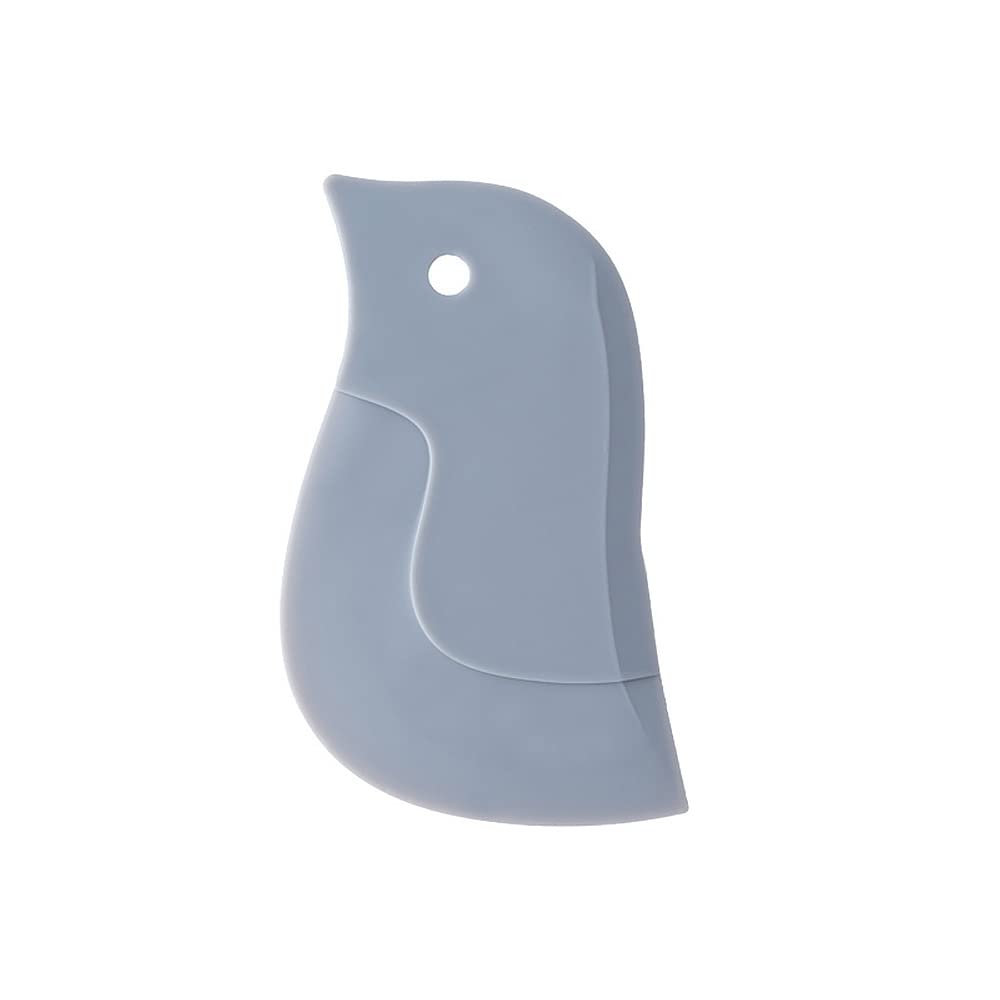 TOP-MAX Silicone Scraper, Penguin Shape, Grey, Kitchen Tool, Oil Plate, Multifunction, Bowl Scraper, Baking Washing, 11*7 cm/4.33*2.76 inch