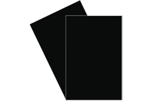 YATOKIS 2 Pcs Black Plastic Sheet 8 x 12" x 1/8” Color Plastic ABS Sheet Black Acrylic Sheet ABS Materials Plexiglass Sheet with Protective Paper for Handcrafts Signs Photography Painting