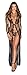Dreamgirl Women's Lace Sheer Peignoir Gown and Lace G-String Set, Black, Medium