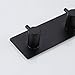 KES Self Adhesive Hooks Rail STAINLESS STEEL 3-Hook Rack Bath Towel Hook Sticky Bathroom Kitchen Towel Multi Hanger Matte Black, A7060H3-BK