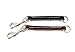 Black Leather Pull Tab w/Stainless Steel Hardware