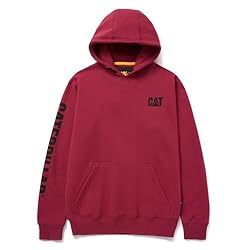 Cat Men's Trademark Banner Hoodies Featuring Logo