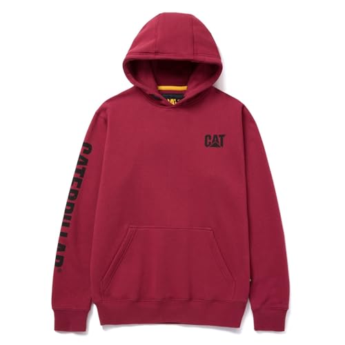 Cat Men's Trademark Banner Hoodies Featuring Logo