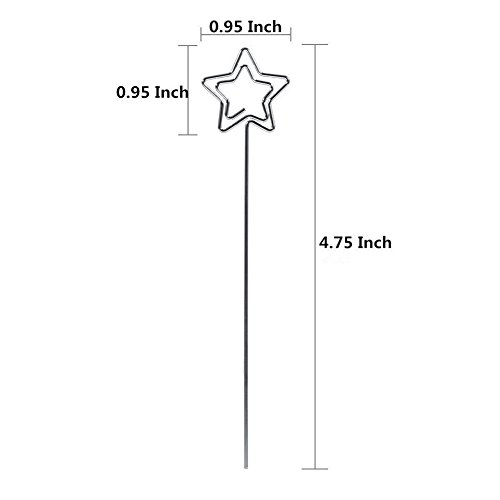 Place Card Holders 50pcs Star Shape Craft Wire Card Clips Note Photo Metal Clamps Clay Decor Cake Toppers