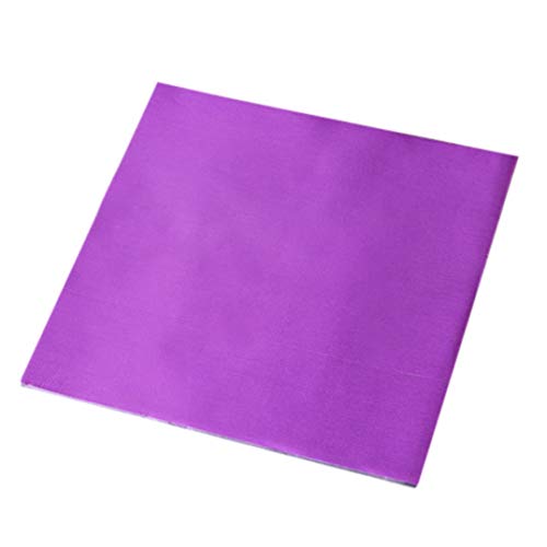 Tpingfe Color Food Tin Foil Joyful DIY Baking Chocolate Aluminum Candy Foil, 100pcs/1pack (Purple) - Thumbnail 2