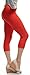 LMB Lush Moda Extra Soft Capri Leggings - Variety of Colors - One Size - Red