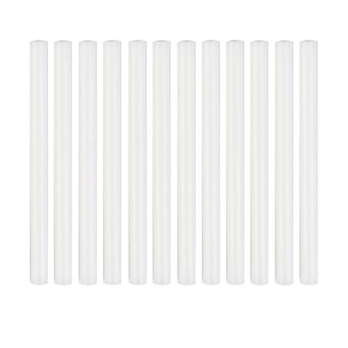 HUIHUIBAO 12 PCS Colored Hot Glue Sticks, Mini Hot Melt Adhesive Glue Stick for DIY Art Craft, 7 x 100mm, White - Thumbnail 2