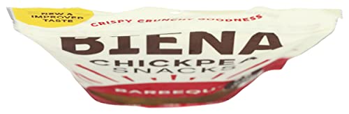 BIENA CHICKPEA SNACKS – CRUNCHY ROASTED CHICKPEAS – HIGH FIBER VEGAN PROTEIN SNACKS FOR ADULTS AND KIDS – 5 OUNCE INDIVIDUAL PACK – BARBECUE