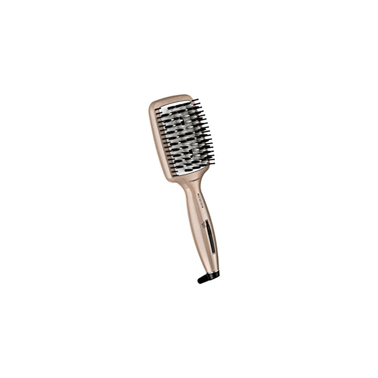 INFINITIPRO BY CONAIR Diamond-Infused Ceramic Smoothing Hot Brush/Straightening Brush; Rose Gold - Amazon Exclusive