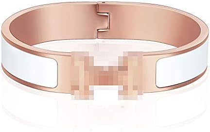 Denvosi 12MM H Buckle Bangle Bracelets for Womenn