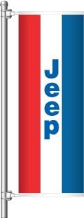 3x8 FT Jeep Banner Flag Double Sided Pole Hem and Grommets US Made