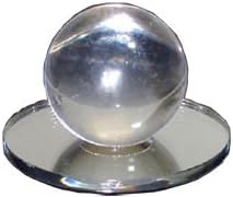 Clear Acrylic Large Ball Stick-On Mirror Knob | 1 x 1-1/2 Pull Handle, Self Stick Round Acrylic Mirror Knob