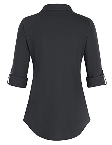 2 DJT+Blouses+Womens+Checkered+Asphalt