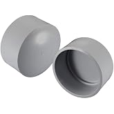 Electrical PVC Conduit End Cap, Schedule 40, Grey, Outdoor Rated, UL Listed, Used to Close Up PVC Conduit Ends to Prevent Exposure to Water/Environment (1, 2 Inch)