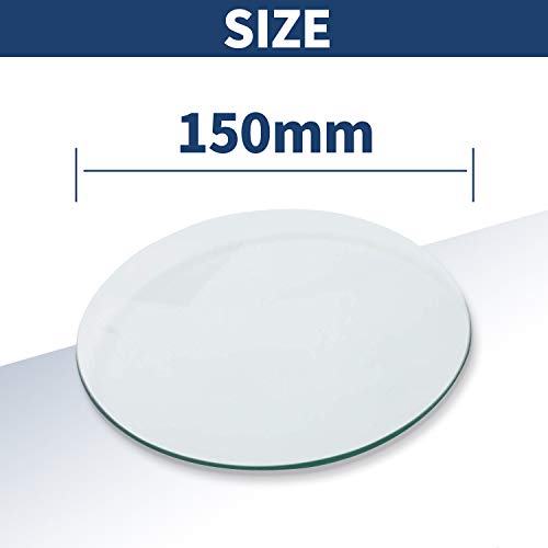 Young4us Watch Glass Beaker Cover Set, 6 Pcs Lab Watch Glasses in 150mm, 100mm, 70mm for Laboratory, Science and Chemical Experiment (150 mm x 2, 100 mm x 2, 70 mm x 2)
