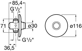 Roca Instant A5A9077C00 - Wall Stopcock - Flush Mounting for Urinal - Image 3