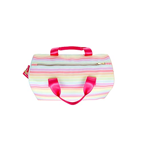 Olivia Miller Girl's Duffel Bag, Overnight Cute Pink Rainbow Multicolor