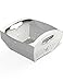 Vremi Office Home Kitchen Collapsible Colander Storage Basket, White Grey